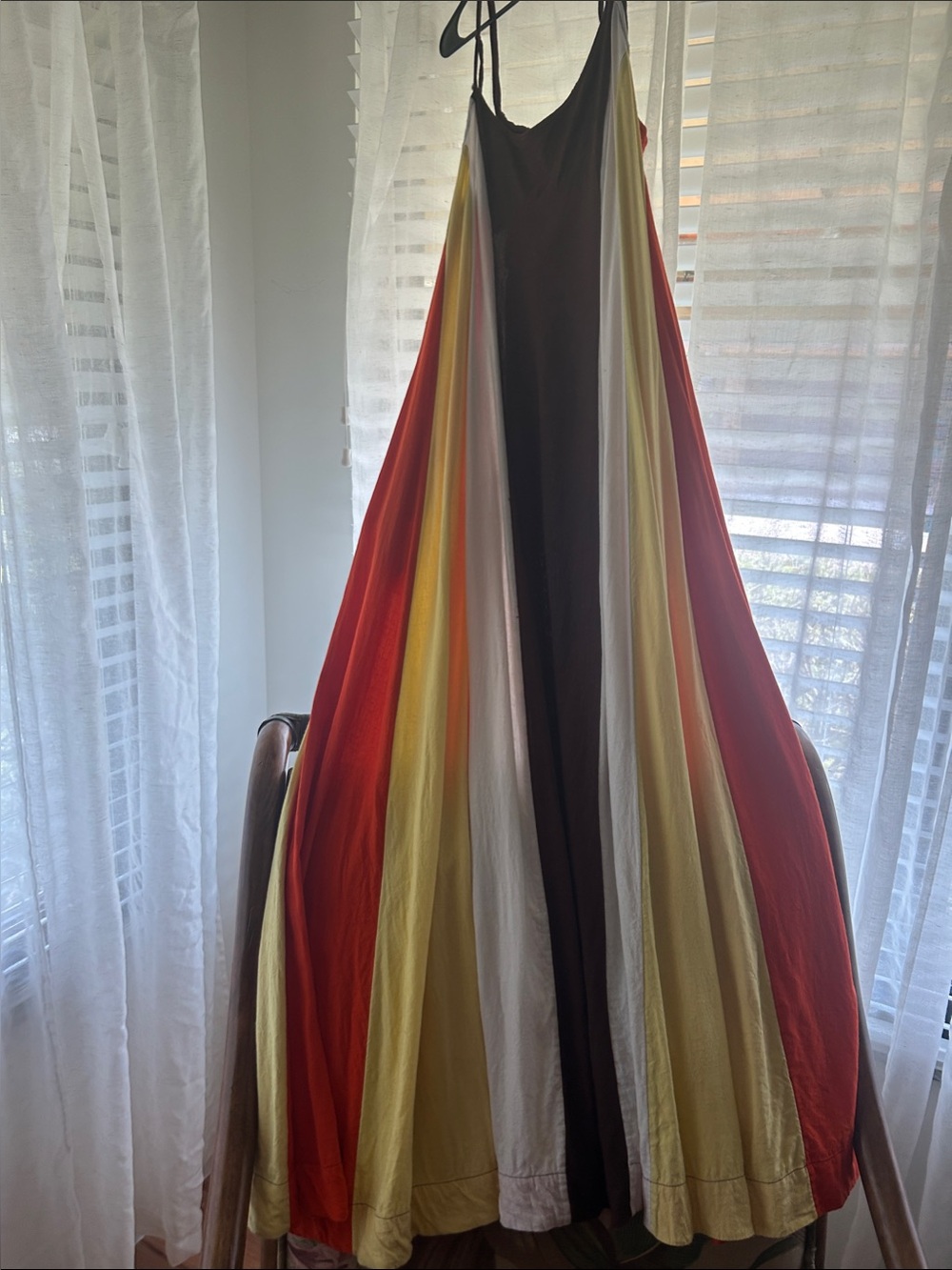 Multi-Color Striped Home Accent Dress-Style Throw
